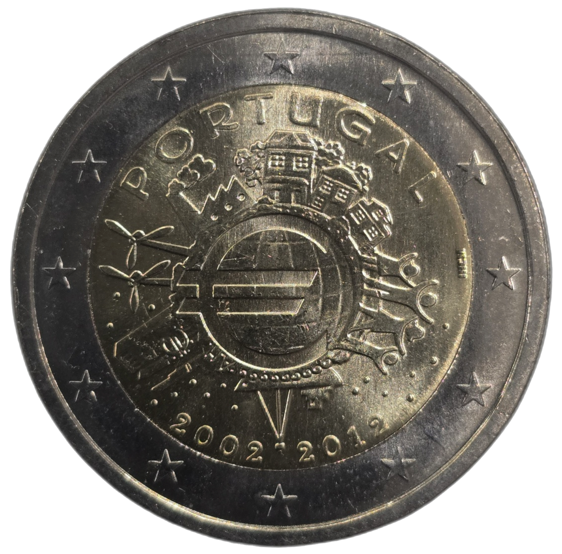 2 euros conmemorativa Diez años del Euro